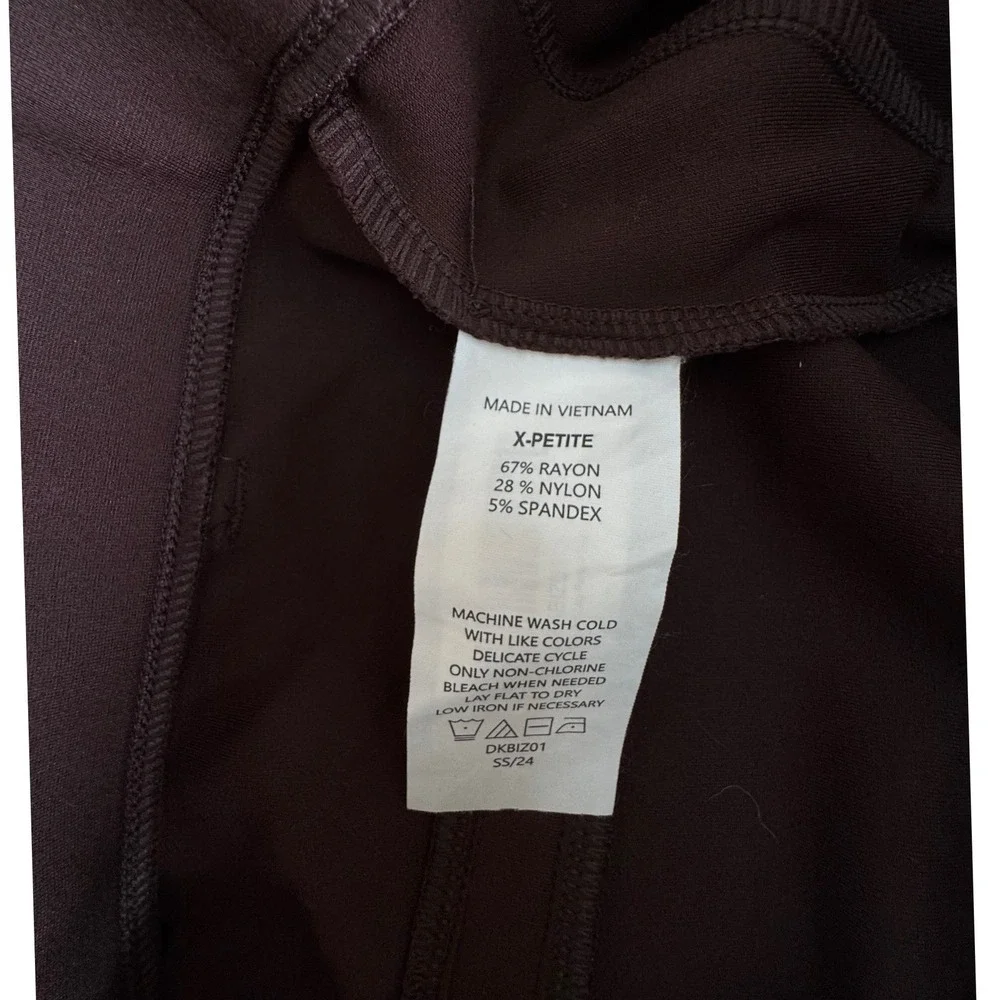 Quince Ultra-Stretch Ponte Straight Leg Pants Brown XL X-Petite - Picture 5 of 7
